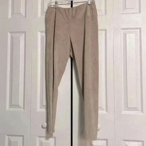 Bagatelle NWT tan faux suede pants leggings size LARGE